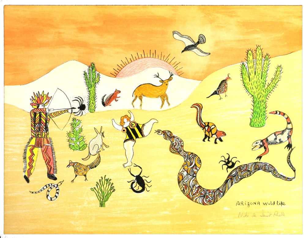 Литография De Saint Phalle - Arizona Wild life