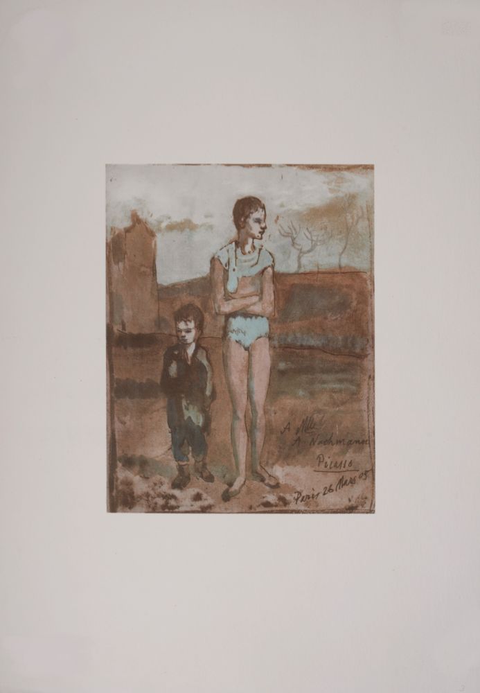 Литография Picasso (After) - Arlequin et garçon, 1946