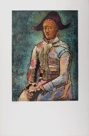 Литография Picasso (After) - Arlequin (Le peintre Jacinto Salvado en Arlequin), 1964.