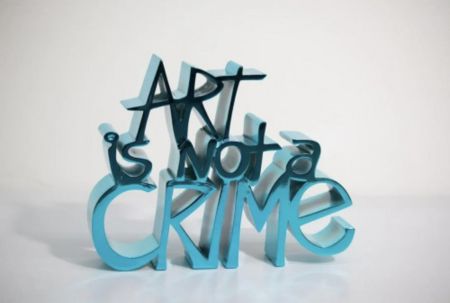 Многоэкземплярное Произведение Mr. Brainwash - ART IS NOT A CRIME (Chrome Blue