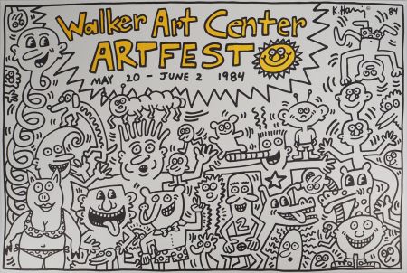 Литография Haring - Artfest : Walker Art Center