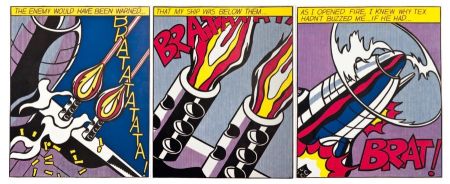 Литография Lichtenstein - As I opened fire
