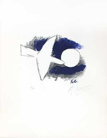 Литография Braque - Astre et oiseau