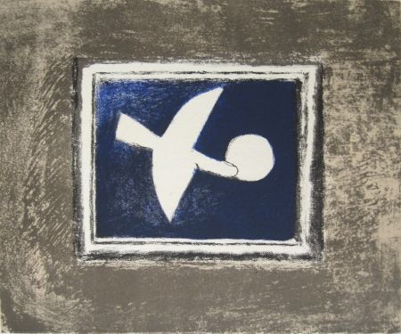 Литография Braque - Astre et oiseau