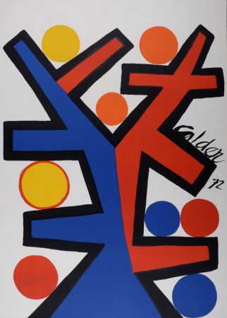 Литография Calder - Asymétrie, 1972 - Hand-signed