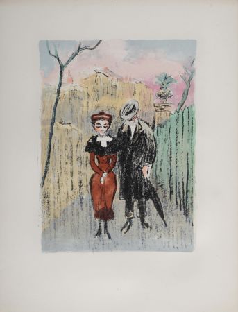 Литография Van Dongen - Au Beau Temps de la Butte : Les Amoureux, 1949