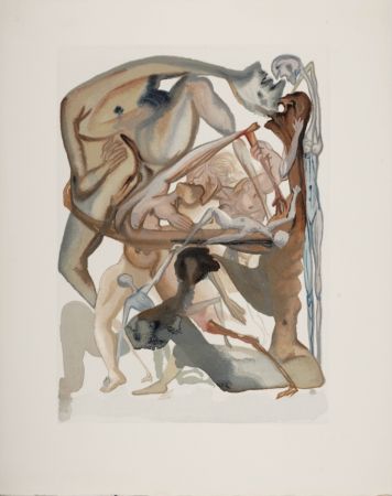 Гравюра На Дереве Dali - Au bord du 7ème Bolge, 1963