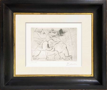 Офорт Picasso - Aux quatre coins de la pièce, from Hommage à Roger Lacourière