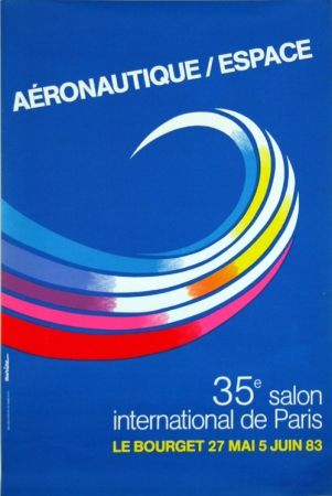 Литография Auriac - Aéronautique Espace  Salon du  Bourget