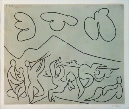 Линогравюра Picasso - BACCHANALE (BLOCH 927)