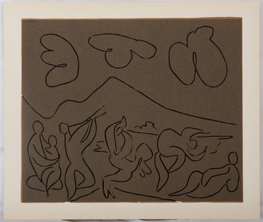 Линогравюра Picasso - Bacchanale : la danse des faunes