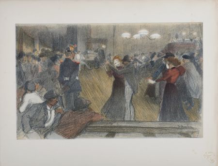 Литография Steinlen - Bal des Barrières, 1897