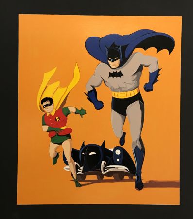 Сериграфия Ramos - Batman, Robin and Batmobile