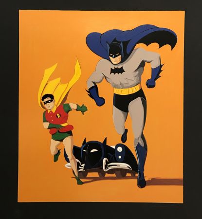 Сериграфия Ramos - Batman, Robin and Batmobile (Deluxe Edition)