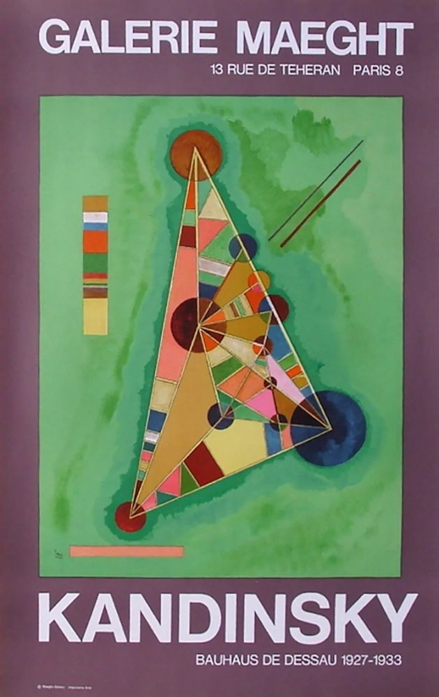 Афиша Kandinsky - BAUHAUS DE DESSAU. Affiche originale en lithographie (1965).