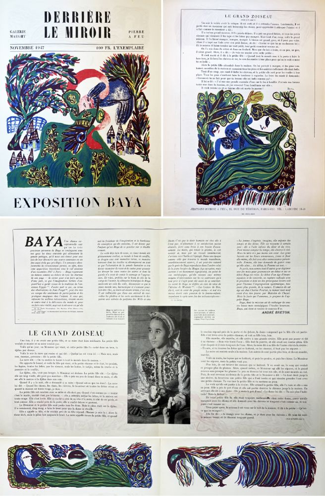 Иллюстрированная Книга Baya - BAYA. 6 lithographies en couleurs (Derrière le Miroir pour l'exposition de 1947 à la Galerie Maeght).