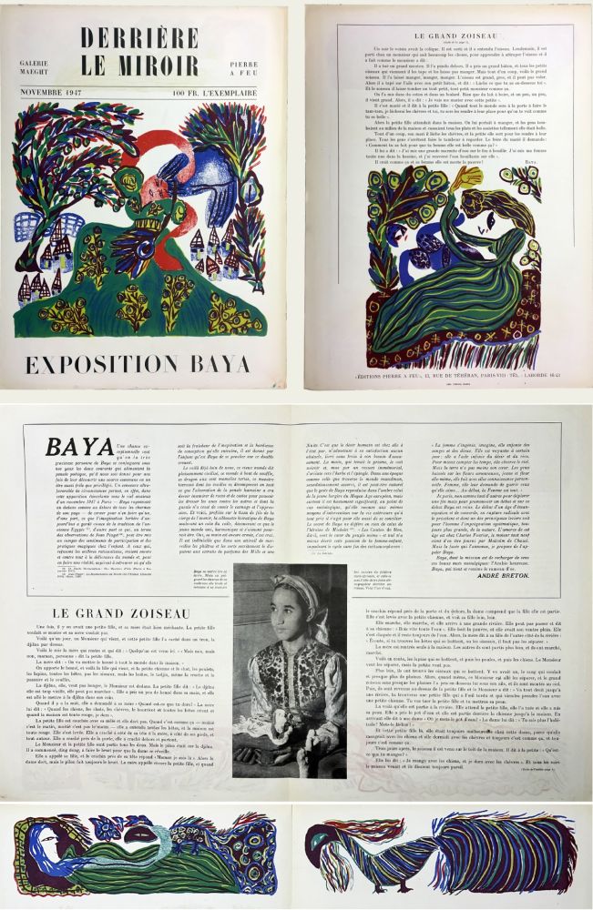 Иллюстрированная Книга Baya - BAYA. 6 lithographies en couleurs (Derrière le Miroir pour l'exposition de 1947 à la Galerie Maeght) TIRAGE ORIGINAL.