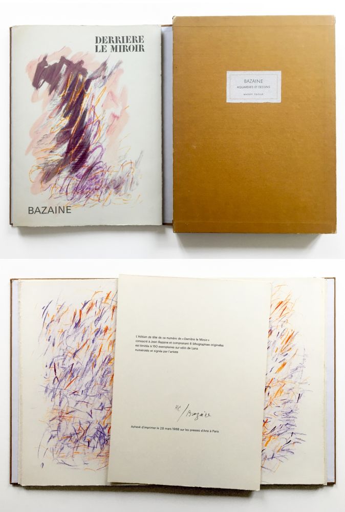 Иллюстрированная Книга Bazaine - BAZAINE AQUARELLES ET DESSINS. Derrière le miroir, n° 170.‎ 1968. TIRAGE DE LUXE SIGNÉ.