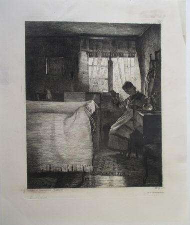 Гравюра Ilsted - Bed Chamber Interior