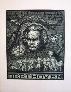 Гравюра На Дереве Belot  - Beethoven