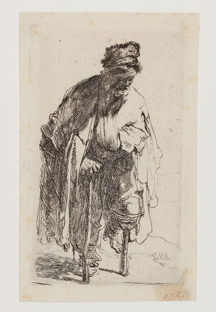 Гравюра Rembrandt - Beggar with a wooden Leg
