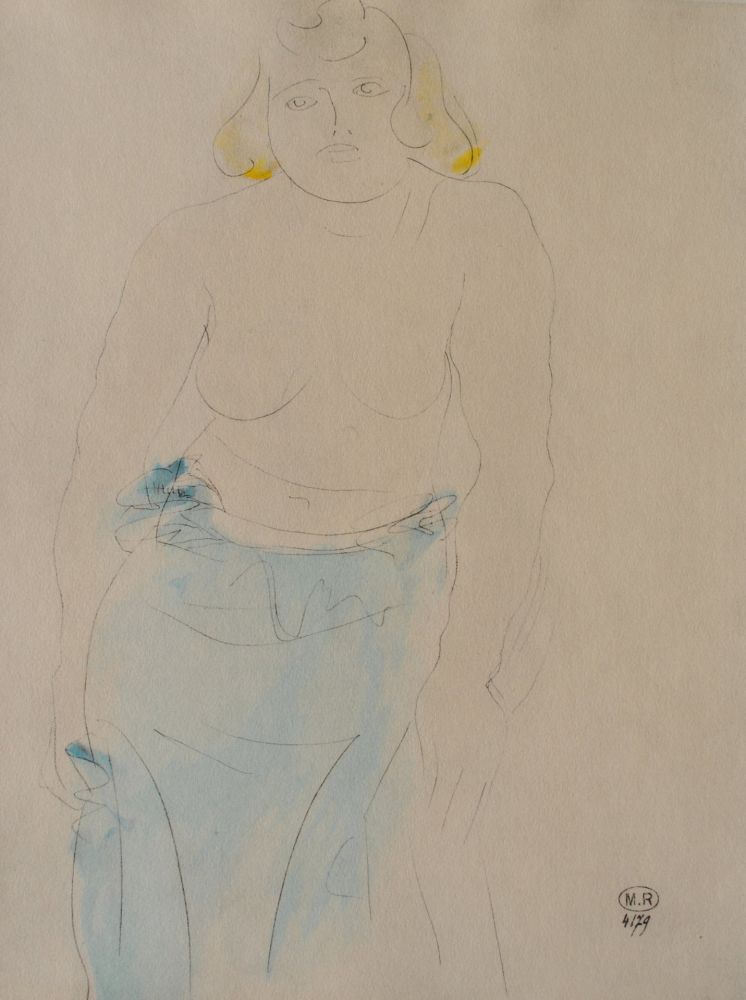 Гравюра Rodin - Belle femme aux seins nus