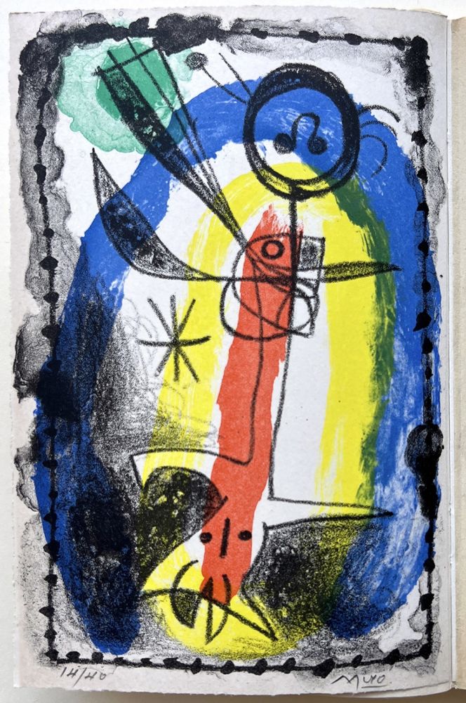 Иллюстрированная Книга Miró - Benjamin Péret: Anthologie de l’amour sublime. EXEMPLAIRE DE TÊTE COMPRENANT LA LITHOGRAPHIE ORIGINALE SIGNÉE DE JOAN MIRÓ (1956)