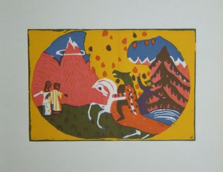 Гравюра На Дереве Kandinsky - Berge - Klänge, edition Pieper, 1913