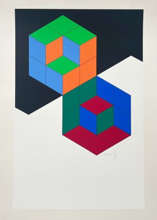 Сериграфия Vasarely - Bi-Hexa 