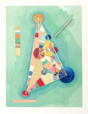 Литография Kandinsky - Bigarrure dans le triangle