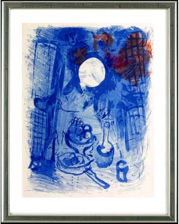 Литография Chagall - Blaues Stilleben (Nature morte bleue), Paris 1957