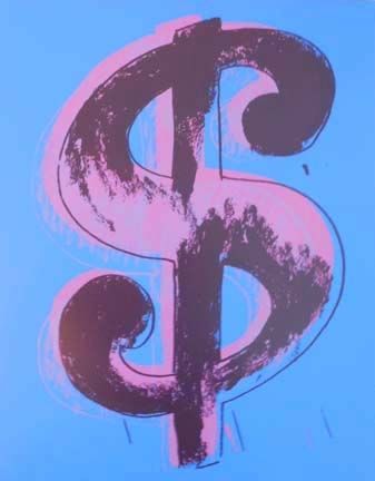Сериграфия Warhol - Blue Dollar