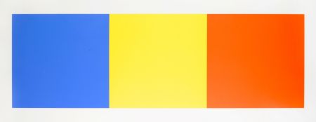 Сериграфия Kelly - Blue, Yellow, and Red Squares