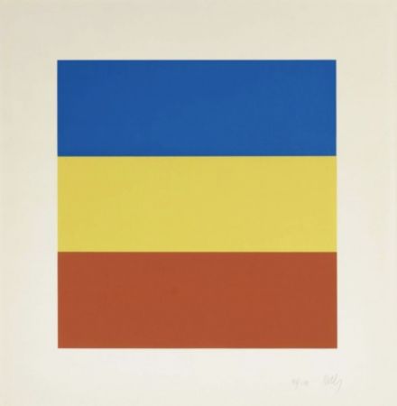 Сериграфия Kelly - Blue, Yellow, Red