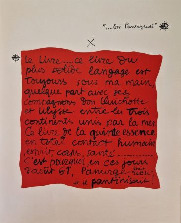 Литография Le Corbusier - Bon Pantagruel