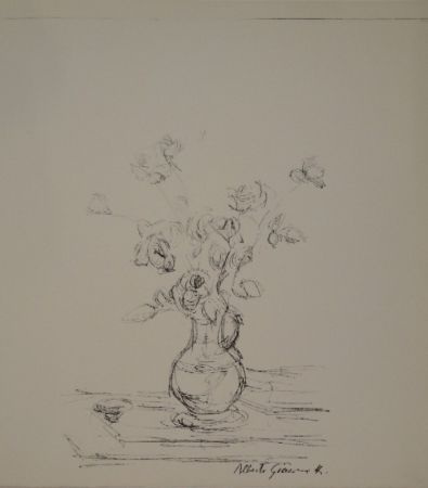 Литография Giacometti -  Bouquet dans une cruche I