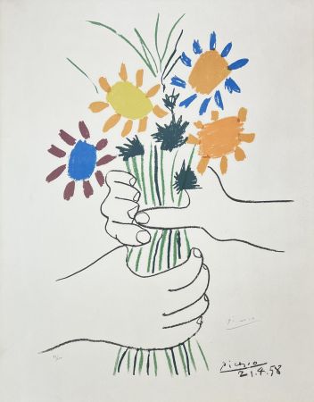 Литография Picasso - Bouquet de Fleurs
