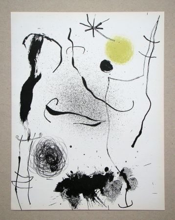 Литография Miró - Bouquet de rèves pour Leïla