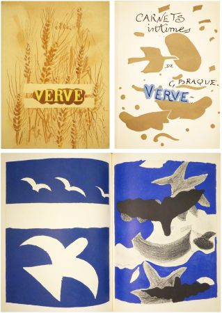 Иллюстрированная Книга Braque - BRAQUE CARNETS INTIMES - VERVE  Vol. VIII. N° 31-32 (1955)