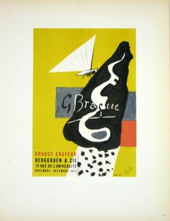 Литография Braque - Braque Graveur  Galerie Berggruen Paris 1953
