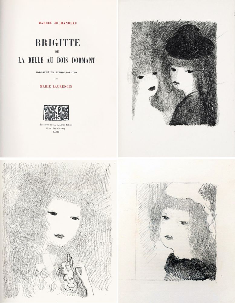 Иллюстрированная Книга Laurencin - BRIGITTE OU LA BELLE AU BOIS DORMANT (M. Jouhandeau. 1925)