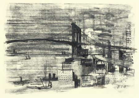 Гравюра На Дереве Schatz - Brooklyn Bridge