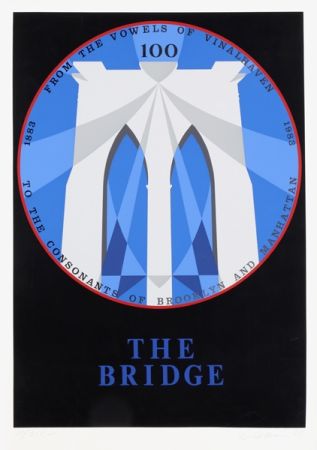 Сериграфия Indiana - Brooklyn Bridge from the New York, New York Portfolio