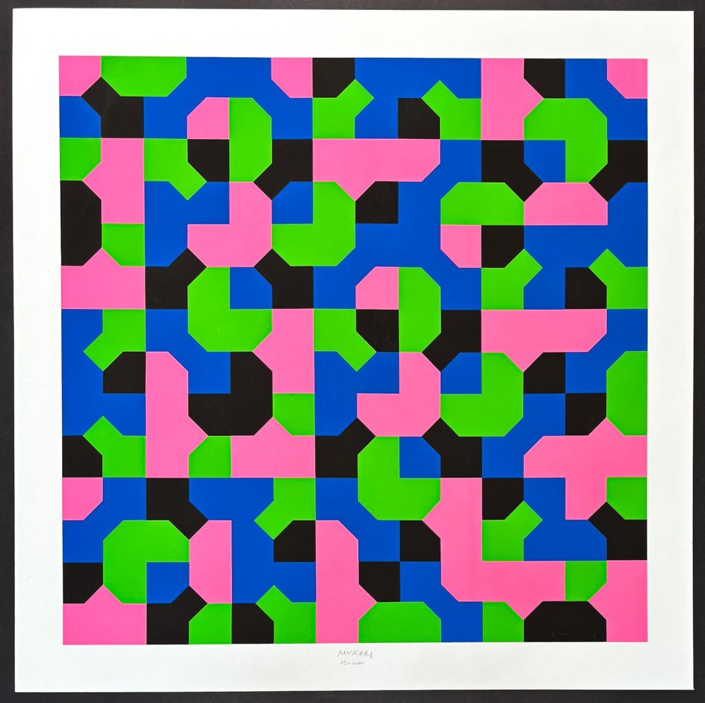 Сериграфия Munari - Bruno Munari (1907–1998) – Peano Curves – Screen print on Fabriano paper – 1991
