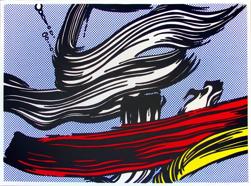 Сериграфия Lichtenstein - Brushstrokes