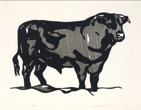 Линогравюра Lichtenstein - Bull I