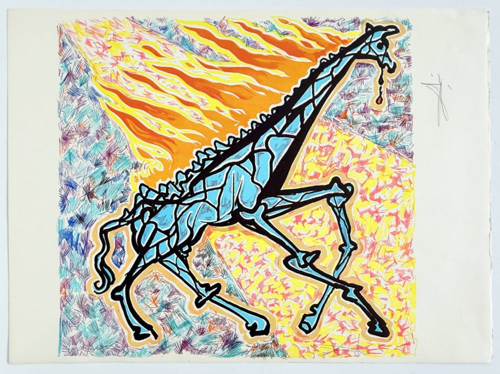 Литография Dali - Burning Giraffe