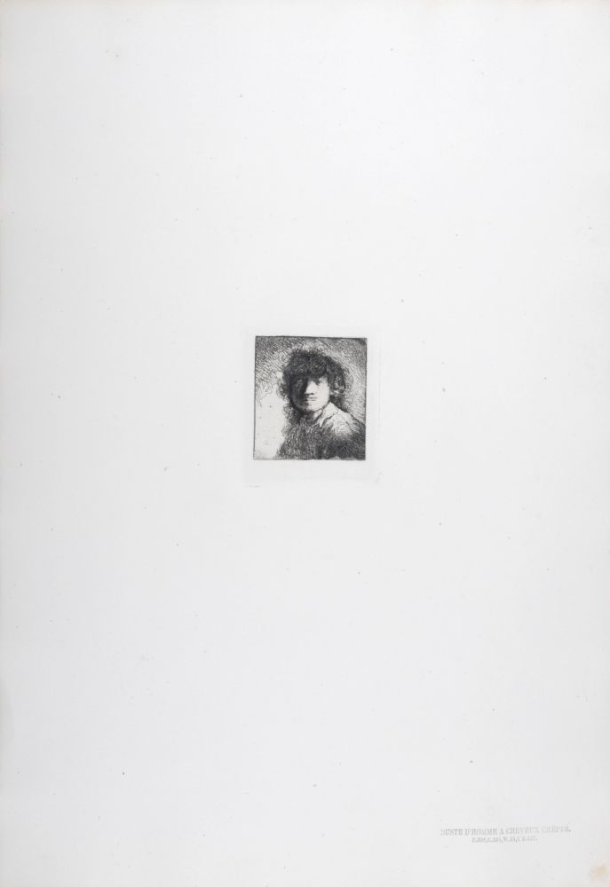 Фототипия Rembrandt - Buste d'homme a cheveux crépus