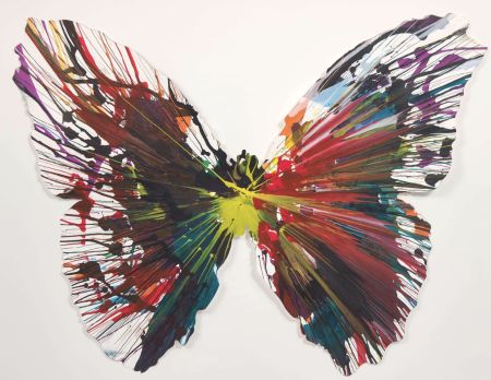 Многоэкземплярное Произведение Hirst - Butterfly Spin Painting