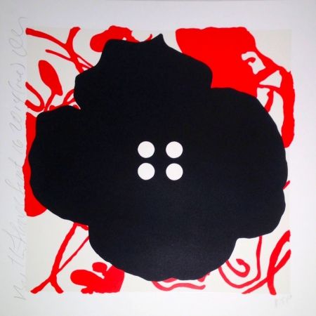 Сериграфия Sultan - Button Flower Red